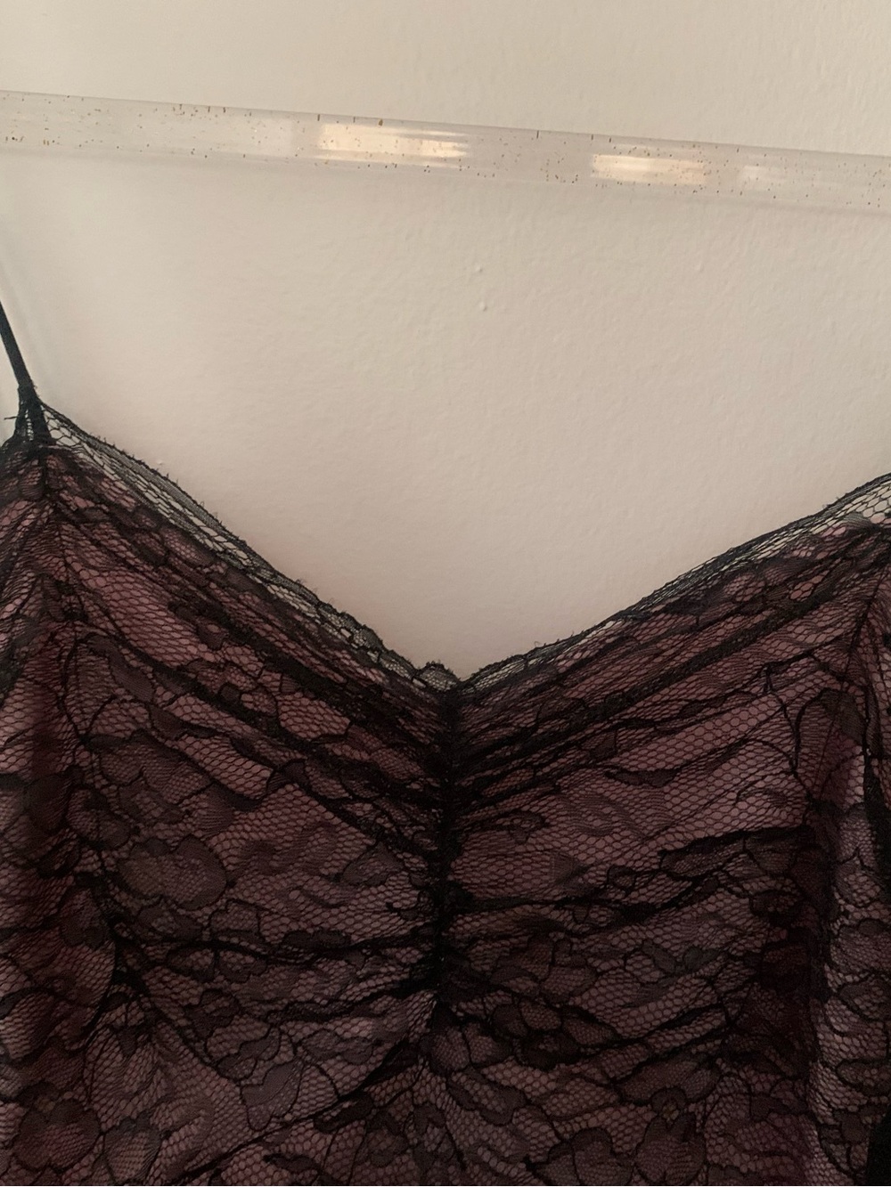Betsey Johnson Black Lace & Tulle Midi Slip Dress - Picture 3 of 7